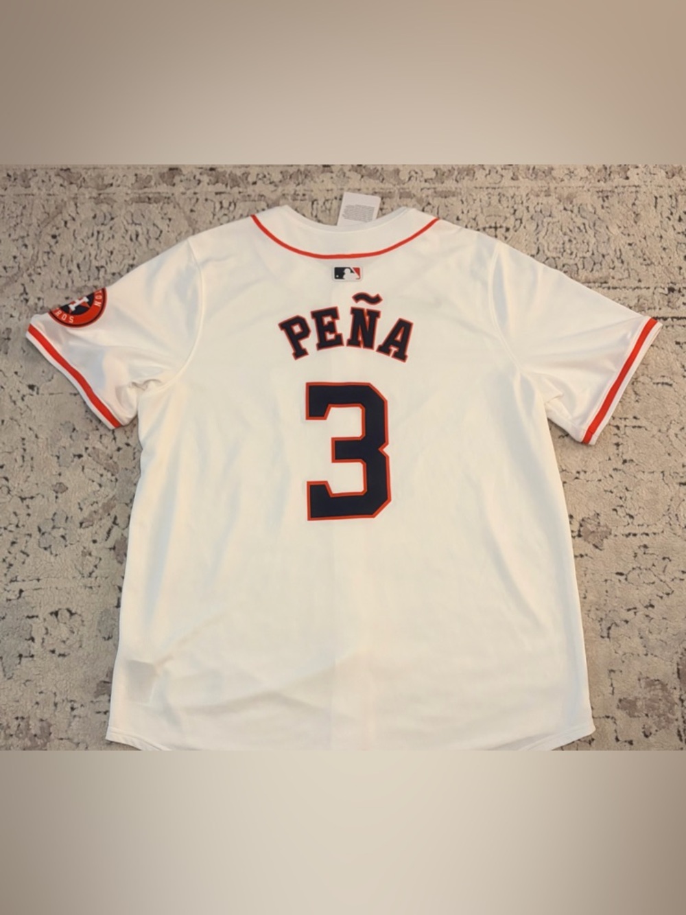 Nike Authentic Houston Astros Jeremy Peña #3 MLB White Jersey Men’s Size: XL - Picture 6 of 8